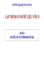 Chủ đề 4:  lưu trữ, xử lý và trình bày dữ liệu C