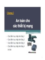 CHƯƠNG 2: AN TOÀN CÁC THIẾT BỊ MẠNG (MÔN AN TOÀN MẠNG)
