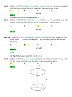 D02   diện tích xung quanh, diện tích toàn phần, độ dài đường sinh, chiều cao, bán kính đáy, thiết diện   muc do 1 