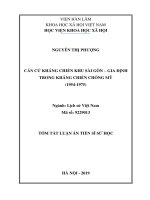 Căn cứ kháng chiến khu sài gòn – gia định trong kháng chiến chống mỹ (1954 1975) tt 