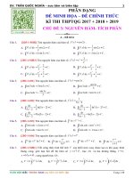 TOÀN CẢNH MINH HỌA ĐỀ THI MÔN TOÁN CHÍNH THỨC 2017 2018 2019 BGD