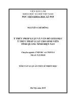 Ý thức pháp luật và vấn đề giáo dục ý thức pháp luật cho sinh viên tỉnh quảng ninh hiện nay tt 