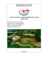 bài thu hoạch tài nguyên và môi trường