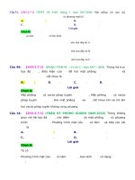 D07   vị trí tương đối giữa hai mặt phẳng, giữa mặt cầu và mặt phẳng   muc do 1 