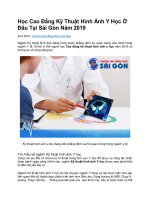 Học cao đẳng kỹ thuật hình ảnh y học ở đâu tại sài gòn năm 2019