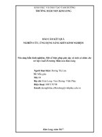 SKKN Một số biện pháp giáo dục vệ sinh cá nhân cho trẻ lớp 4 tuổi Mầm non Kim Long