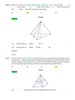 D04   các bài toán khác(góc, khoảng cách,   ) liên quan đến thể tích khối đa diện   muc do 3 