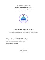 BÁO CÁO THỰC TẬP TỐT NGHIỆP : PHÂN TÍCH THIẾT KẾ HỆ THỐNG BÁN HÀNG