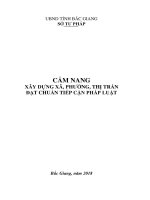 CẨM NANG XÂY DỰNG XÃ, PHƢỜNG, THỊ TRẤN ĐẠT CHUẨN TIẾP CẬN PHÁP LUẬT