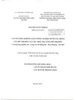 Chuyển hoá không gian nông nghiệp dưới tác động của đô thị hoá và cấu trúc hạ tầng đô thị mới  trường hợp nghiên cứu làng ven đô hồng hà – đan phượng – hà nội (tt) 