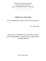 Chuyên đề: CÂU CÁ THỂ THAO, CÂU CÁ GIẢI TRÍ, CÁC HOẠT ĐỘNG CỦA HIỆP HỘI CÂU CÁ QUỐC TẾ VÀ CỦA MỘT SỐ QUỐC GIA TRÊN THẾ GIỚI