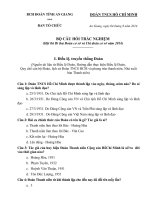 BỘ CÂU HỎI TRẮC NGHIỆM Hội thi Bí thư Đoàn cơ sở và Chi đoàn cơ sở