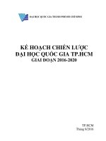 KẾ HOẠCH CHIẾN LƯỢC ĐẠI HỌC QUỐC GIA TP.HCM GIAI ĐOẠN 2016-2020