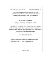 NGHIÊN CỨU XÂY DỰNG KỊCH BẢN VỀ CÁC HIỆN TƯỢNG THỜI TIẾT CỰC ĐOAN TRUNG HẠN (2015-2030) CHO KHU VỰC VIỆT NAM-BIỂN ĐÔNG SỬ DỤNG KỊCH BẢN BIẾN ĐỔI KHÍ HẬU TRONG CHƯƠNG TRÌNH KAKUSHIN