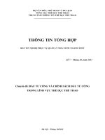 Chuyên đề: ĐẦU TƯ CÔNG VÀ CHÍNH SÁCH ĐẦU TƯ CÔNG TRONG LĨNH VỰC THỂ DỤC THỂ THAO