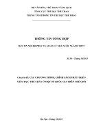 Chuyên đề: CÁC CHƯƠNG TRÌNH, CHÍNH SÁCH PHÁT TRIỂN GIÁO DỤC THỂ CHẤT Ở MỘT SỐ QUỐC GIA TRÊN THẾ GIỚI