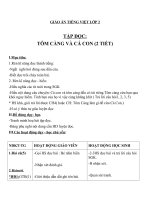 Giáo án Tiếng Việt 2 tuần 26 bài: Tập đọc  Tôm Càng và Cá Con