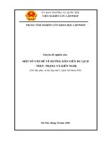Chuyên đề nghiên cứu: MỘT SỐ VẤN ĐỀ VỀ HƯỚNG DẪN VIÊN DU LỊCH - THỰC TRẠNG VÀ KIẾN NGHỊ