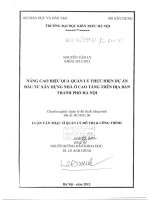 Nâng cao hiệu quả quản lý thực hiện dự án đầu tư xây dựng nhà ở cao tầng trên địa bàn thành phố hà nội (tt) 