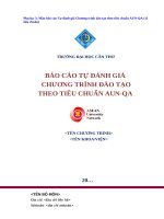 BÁO CÁO TỰ ĐÁNH GIÁ CHƯƠNG TRÌNH ĐÀO TẠO THEO TIÊU CHUẨN AUN-QA