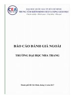 BÁO CÁO ĐÁNH GIÁ NGOÀI TRƯỜNG ĐẠI HỌC NHA TRANG