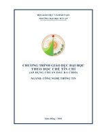 CHƯƠNG TRÌNH GIÁO DỤC ĐẠI HỌC THEO HỌC CHẾ TÍN CHỈ (ÁP DỤNG CHUẨN ĐẦU RA CDIO) NGÀNH: CÔNG NGHỆ THÔNG TIN