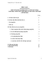 skkn một số KINH NGHIỆM rèn LUYỆN kỹ NĂNG CHO học SINH VIẾT CHỮ đẹp và THI VIẾT CHỮ đẹp cấp HUYỆN 