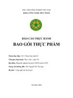 BÁO cáo THỰC HÀNH BAO gói THỰC PHẨM 
