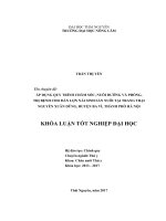 Áp dụng quy trình chăm sóc, nuôi dưỡng và phòng, trị bệnh cho đàn lợn nái sinh sản nuôi tại trang trại nguyễn xuân dũng   huyện ba vì   thành phố hà nội 
