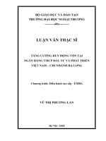 Tăng cường huy động vốn tại Ngân hàng TMCP Đầu tư và Phát triển Việt Nam – Chi nhánh Hạ Long (Luận văn thạc sĩ)