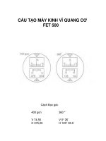 Cấu tạo máy kinh vĩ quang cơ FET 500 