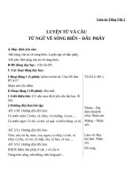 Giáo án Tiếng Việt 2 tuần 26 bài: Luyện từ và câu  Mở rộng vốn từ: Từ ngữ về sông biển, dấu phẩy