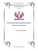 XÂY DỰNG TRANG WEB LUYỆN THI đại học 