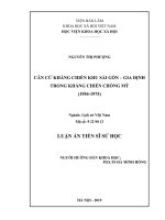 Căn cứ kháng chiến khu Sài Gòn – Gia Định trong kháng chiến chống Mỹ (19541975) (Luận án tiến sĩ)