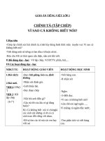 Giáo án Tiếng Việt 2 tuần 26 bài: Chính tả  Tập chép: Vì sao cá không biết nói? Phân biệt RDGI, ƯCƯT