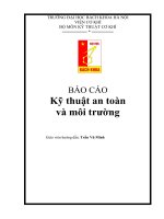 Báo cáo môn học Kỹ thuật an toàn môi trường