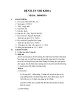 bệnh án vàng da sơ sinh