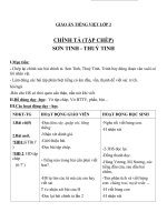 Giáo án Tiếng Việt 2 tuần 25 bài: Chính tả (Tập chép)  Sơn Tinh, Thủy Tinh. Phân biệt TRCH dấu hỏi dấu ngã