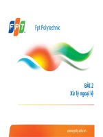 Lập trình Java  Bài 2: Xử lý ngoại lệ