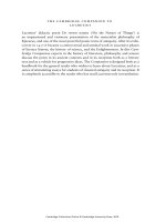 The cambridge companion to lucretius 