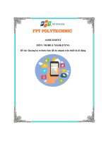 Quảng bá website bán đồ ăn nhanh trên thiết bị di động