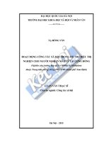 Hoạt động công tác xã hội trong hỗ trợ điều trị nghiện cho người nghiện ma túy tại cộng đồng 