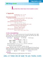 10 PHƯƠNG PHÁP GIẢI NHANH bài tập TRẮC NGHIỆM hóa học