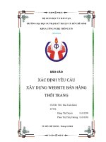 xác định yêu cầu xây dựng website bán hàng thời trang 