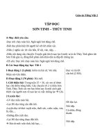 Giáo án Tiếng Việt 2 tuần 25 bài: Tập đọc  Sơn Tinh, Thủy Tinh