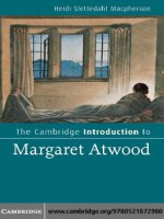 The cambridge introduction to margaret atwood 