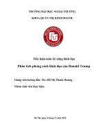 Phân tích phong cách lãnh đạo của donald trump 