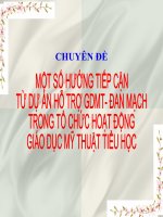 một số hướng tiếp cận từ dự án hỗ trợ gdmt  đan mạch trong tổ chức hoạt động giáo dục mỹ thuật tiểu học 
