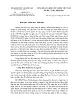 V/v tham luận đánh giá tác động của Đối thoại về PCTN trong lĩnh giáo dục và đào tạo