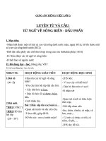 Giáo án Tiếng Việt 2 tuần 26 bài: Luyện từ và câu  Mở rộng vốn từ: Từ ngữ về sông biển, dấu phẩy